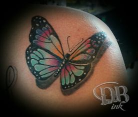 COLOUR,KLEUR,VLINDER,REALISTISCH.BUTTERFLY,REALISTIC,TATTOO