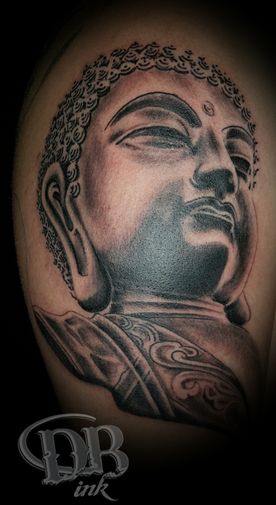 TATTOO,TATOEAGE,JAPANS,JAPANESE,BLACK AND GREY,BOEDDHA,BUDDHA