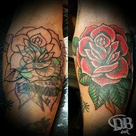 tattoo,tatoeage,cover up,old school,colour,roos,roses