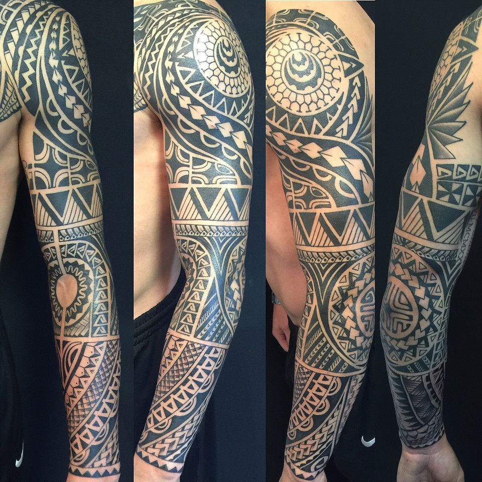 Maori of een Polynesische tattoo