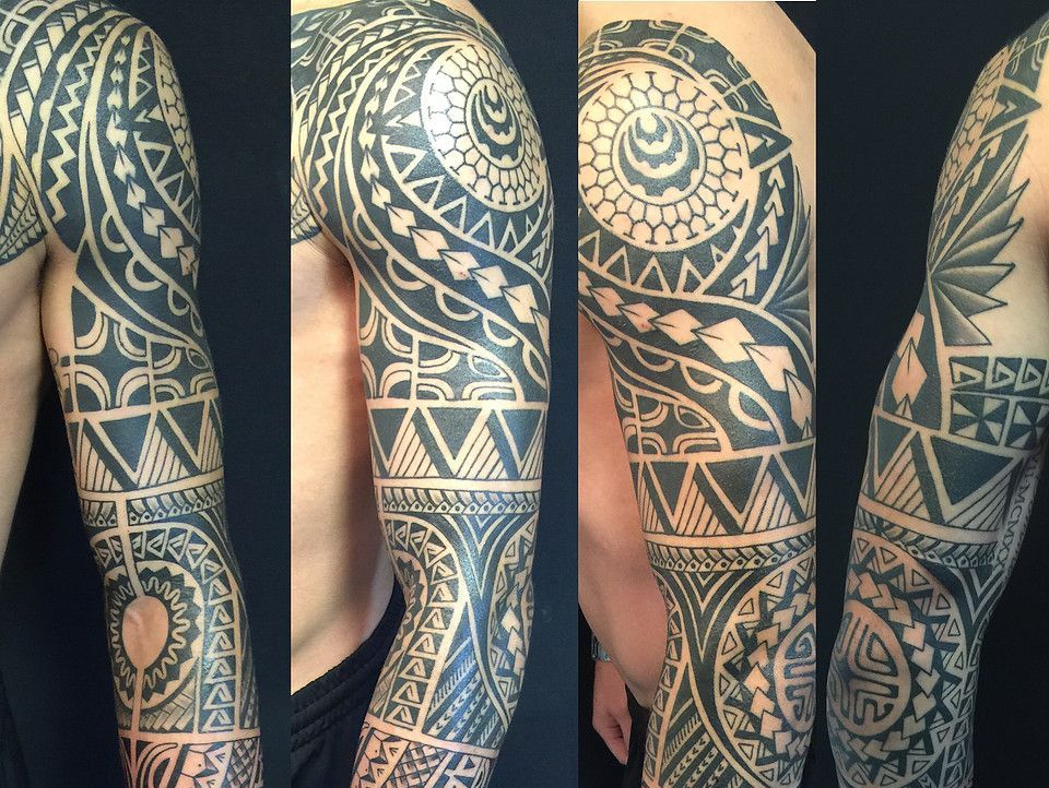 Maori of een Polynesische tattoo